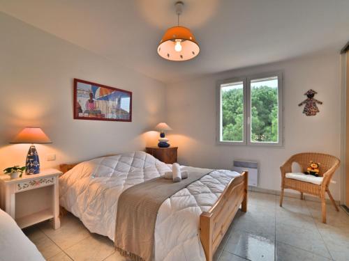 Katil atau katil-katil dalam bilik di Holiday Home beaurepaire by Interhome