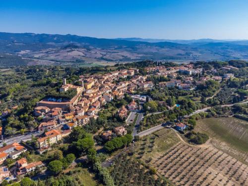 an aerial view of a small town in a vineyard at Holiday Home Villino PERO by Interhome in Montescudaio
