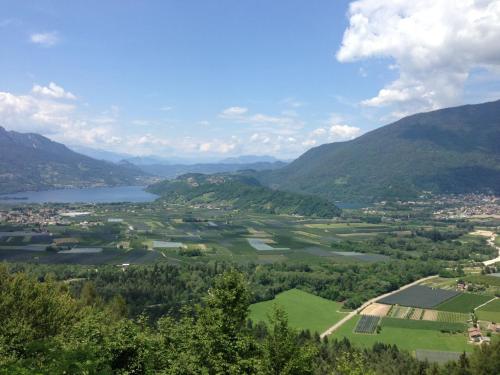 a view of a valley with a lake and mountains at Apartment Fruet by Interhome in Pergine Valsugana