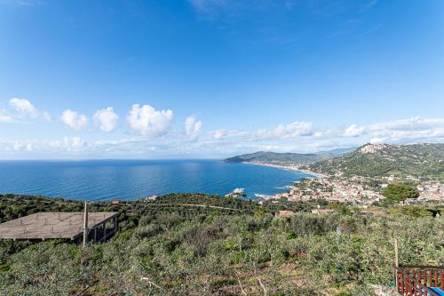 a view of the ocean from a hill at Bellezza In Cilento Panoramic Apts in Castellabate