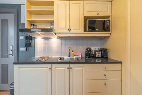 Cuisine ou kitchenette dans l'établissement Day Dream Historical Grjótagata 4
