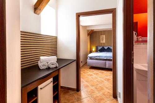 Cama o camas de una habitación en Apartmány v centru