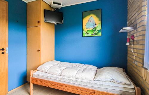 Skovbyにある3 Bedroom Cozy Home In Sydalsの青い壁