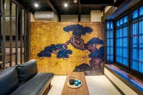 Zona de estar de Asagi an Machiya House