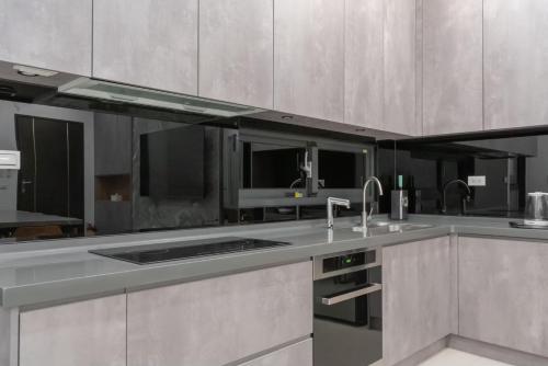 Dapur atau dapur kecil di 隱月行旅民宿