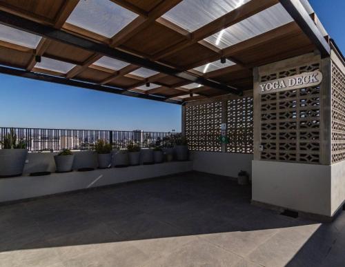 a view of a patio with a wine rack at Vacation Condo 1 bedroom in Tijuana