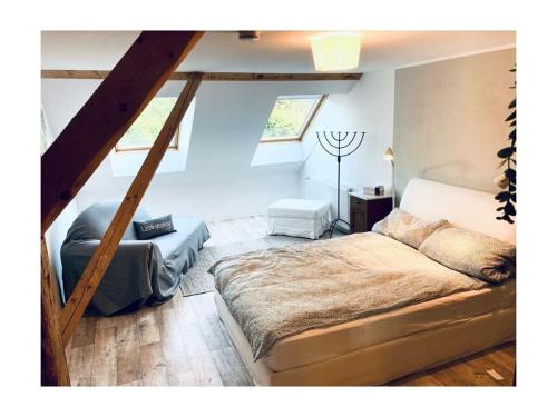 Ένα ή περισσότερα κρεβάτια σε δωμάτιο στο Holiday apartment Nordnest