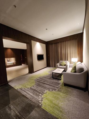 Katil atau katil-katil dalam bilik di Azar hotel
