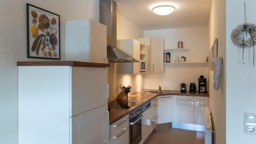 Kuchyň nebo kuchyňský kout v ubytování Seeappartement Altaussee