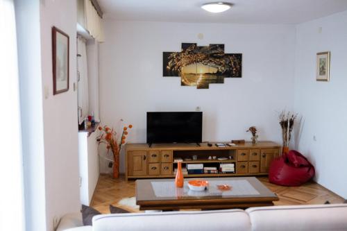 A television and/or entertainment centre at Apartman Lički san