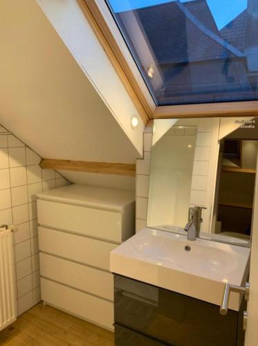 Koupelna v ubytování Froissart Loft et Studio
