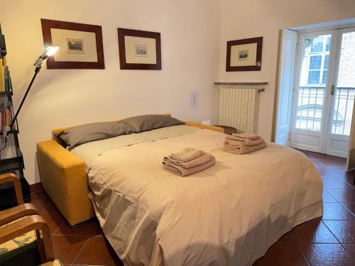 Posteľ alebo postele v izbe v ubytovaní 500 m Mole Antonelliana, con Vista su Torino