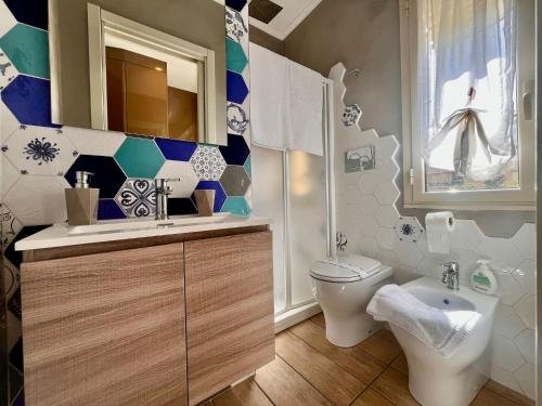 Koupelna v ubytování Marilena