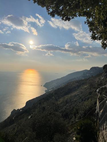 a view of the ocean from a hill at CASA VACANZE CASANOVA in Agerola