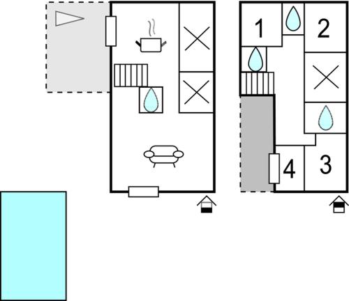 a plan of a house at Maison confortable à Ansouis dans Le Luberon in Ansouis