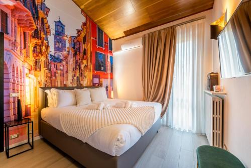 Letto o letti in una camera di PALAZZO RISTORI