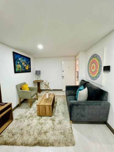 Χώρος καθιστικού στο Magnifico y Confortable Apartamento Amoblado