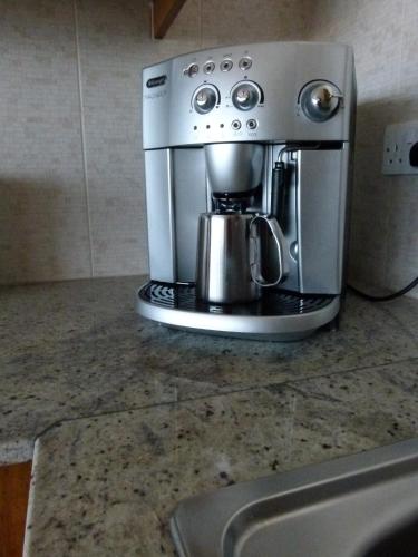 a coffee maker sitting on top of a counter at Aphrodite Heights in Larnaka