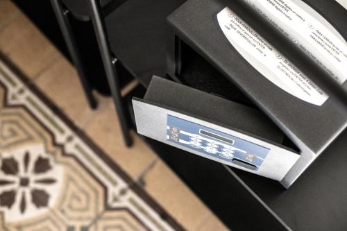 a box sitting on top of a table at Palazzo Villelmi in Cefalù