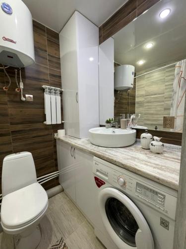 Koupelna v ubytování Отличная двушка в центре Темиртау