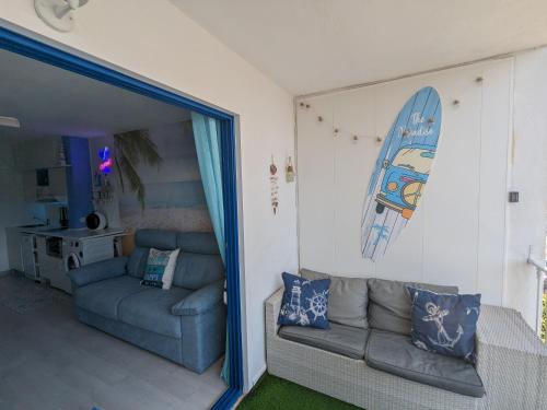 Posezení v ubytování Apartamento enfrente la playa
