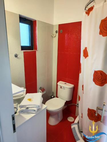Koupelna v ubytování Poseidon Hotel Karystos