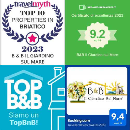 a set of three logos for the toronto attractions in barcelona at B & B Il Giardino sul Mare in Briatico