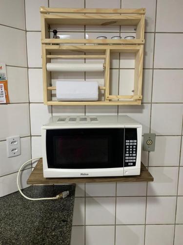 Dapur atau dapur kecil di Encanto Guarapari