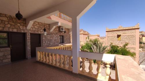 a view from the balcony of a house at Hotel camping le Soleil Tinghir in Tinerhir