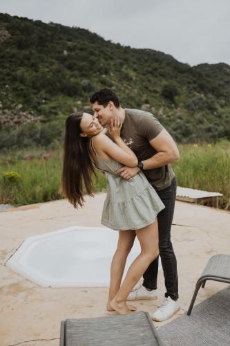 a man and a woman standing on a white mat at The Bubble Valley Piet Retief in Piet Retief