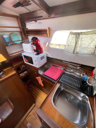 an aerial view of a kitchen in a rv at SLOW THINKER in Masnou