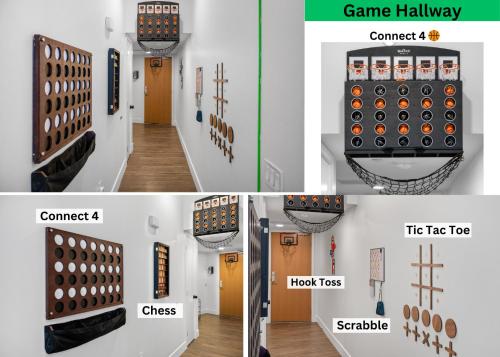 a room with a game hallway with a game hamper and a game hallway tie at Park Lux PlayHouse in San Diego