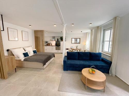 Posezení v ubytování Zentrales Innenstadt Studio mit Garage