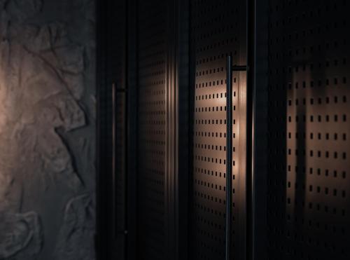a close up of a door in a room at StayInn Luxury Apartments in Nea Kalikratia