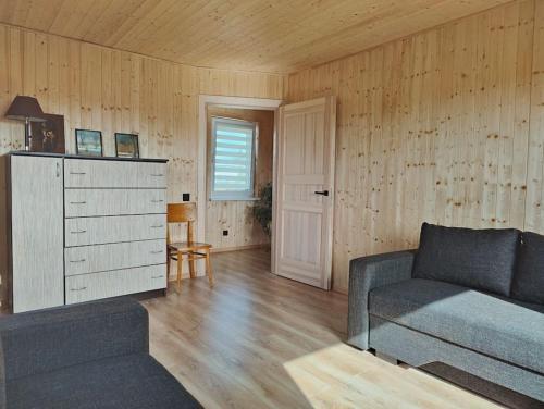 Гостиная зона в Modern family house by the lake in Zarasai