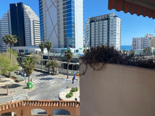 a view of a city street with tall buildings at Calpe Apolo V 3B Appartement Marrakech Style in Calpe