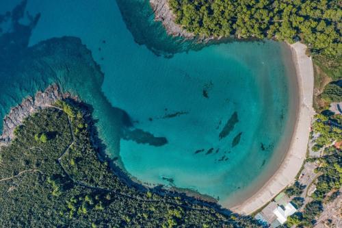 an aerial view of a body of water at INO Apartments in Tivat