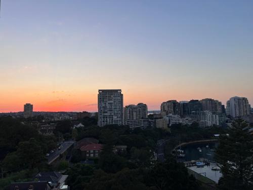 a view of a city at sunset at Magical views in Sydney