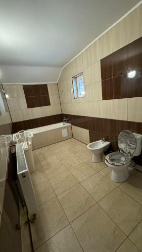 a bathroom with a toilet and a bidet at Villa Alex in Mamaia Nord