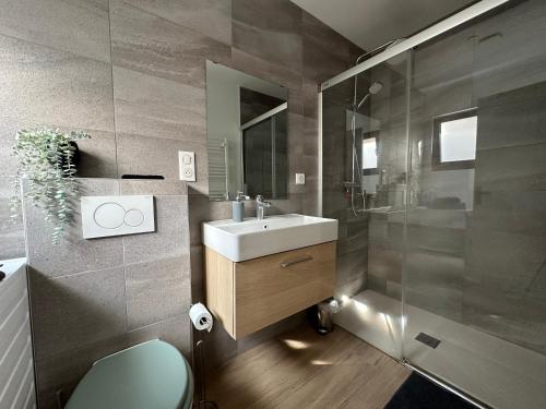Ένα μπάνιο στο IMMEUBLE ST-PIERRE - GARE 10min - HORTILLONNAGES 5min - WIFI - TV HD