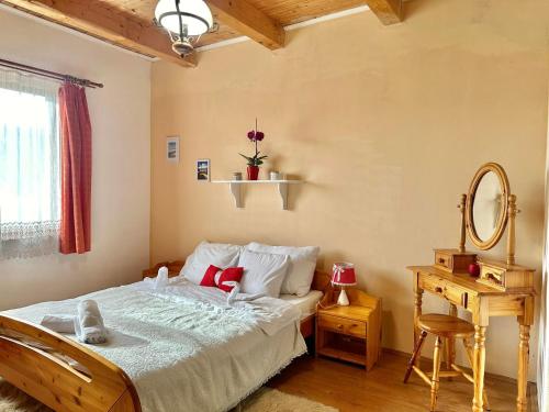 Voodi või voodid majutusasutuse Green Cottage Fonyód toas