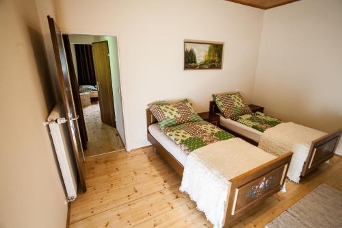 Waldhotel Bad Jungbrunnにあるベッド