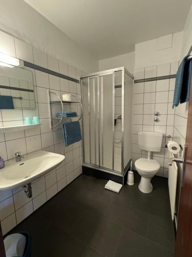 Koupelna v ubytování Gästehaus Zur Schmiede