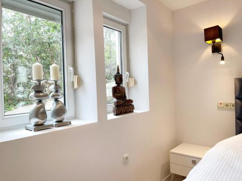 Ένα ή περισσότερα κρεβάτια σε δωμάτιο στο Casa Les Fremeaux
