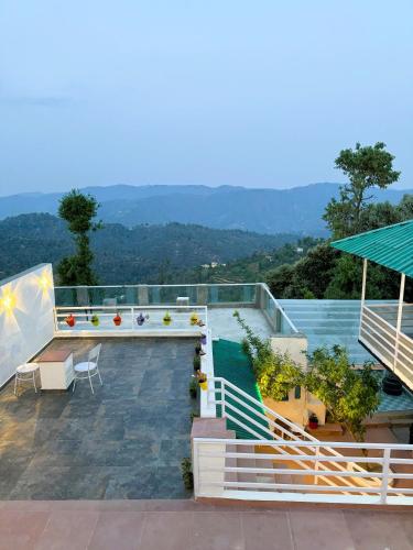 a view from the roof of a house at Wanderlust Mukteshwar in Mukteswar