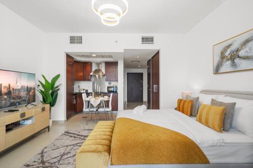 Area soggiorno di Luxury Studio, 29 Boulevard near Burj Khalifa Downtown - Chalet Homes