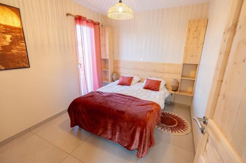 Postel nebo postele na pokoji v ubytování gîte Opaline - Ambleteuse