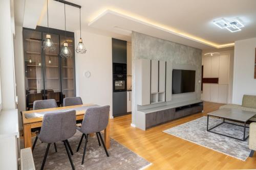 Ruang duduk di Istiqlal Apartment