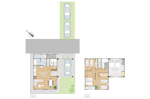 Planul etajului la Yomitan kuba house