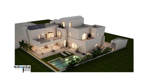 a rendering of a villa with a swimming pool at Villas Sophia in Hammamet